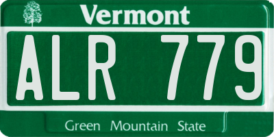 VT license plate ALR779