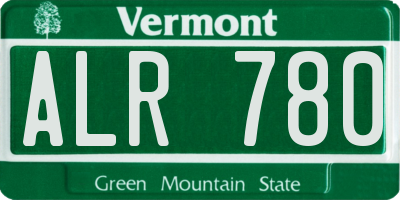 VT license plate ALR780