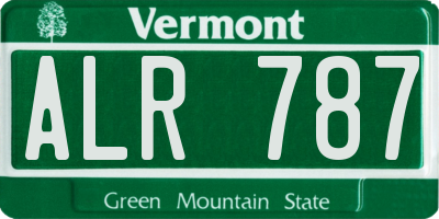 VT license plate ALR787