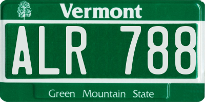 VT license plate ALR788