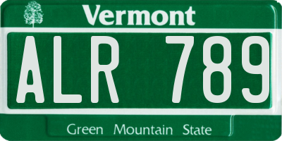 VT license plate ALR789
