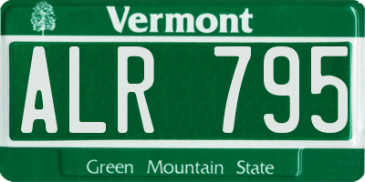 VT license plate ALR795