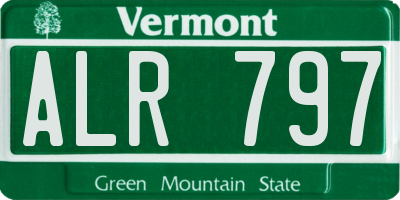 VT license plate ALR797