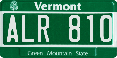VT license plate ALR810