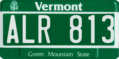 VT license plate ALR813