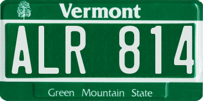 VT license plate ALR814
