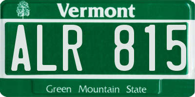 VT license plate ALR815
