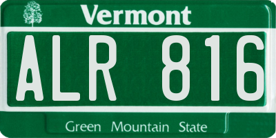 VT license plate ALR816