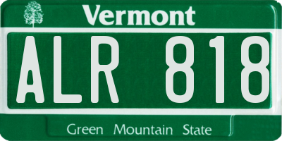 VT license plate ALR818
