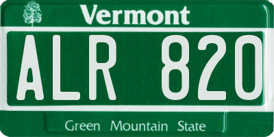 VT license plate ALR820