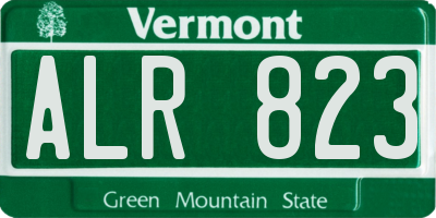 VT license plate ALR823