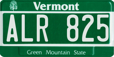 VT license plate ALR825