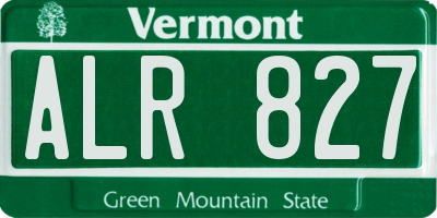 VT license plate ALR827