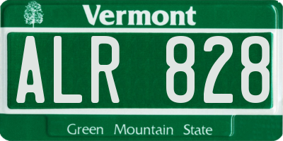 VT license plate ALR828