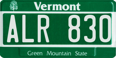 VT license plate ALR830