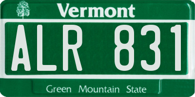 VT license plate ALR831