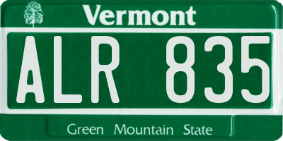 VT license plate ALR835