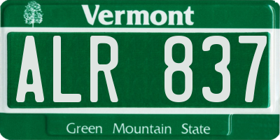 VT license plate ALR837