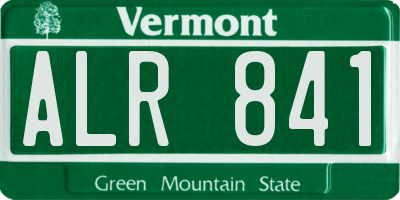 VT license plate ALR841