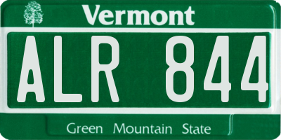 VT license plate ALR844