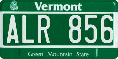 VT license plate ALR856