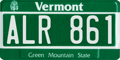 VT license plate ALR861