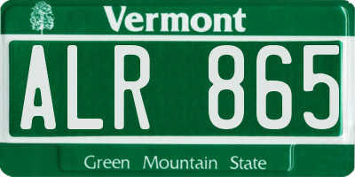 VT license plate ALR865
