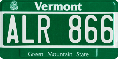 VT license plate ALR866