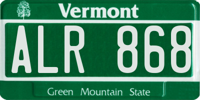 VT license plate ALR868