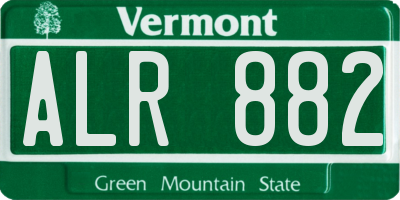 VT license plate ALR882