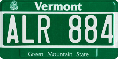 VT license plate ALR884