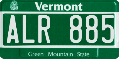 VT license plate ALR885