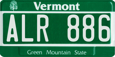 VT license plate ALR886