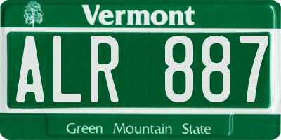 VT license plate ALR887