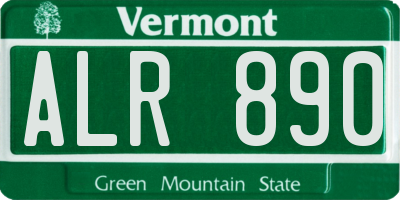 VT license plate ALR890
