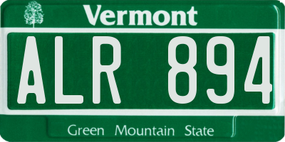 VT license plate ALR894