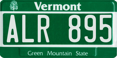 VT license plate ALR895