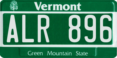 VT license plate ALR896