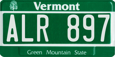 VT license plate ALR897