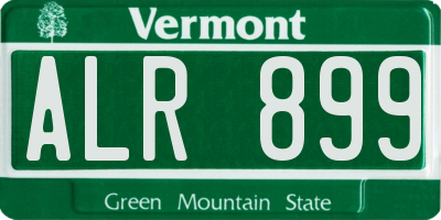 VT license plate ALR899