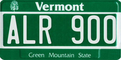 VT license plate ALR900