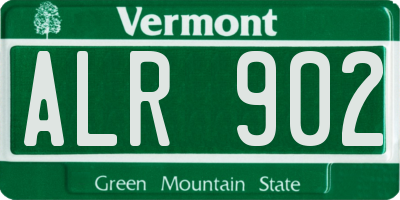 VT license plate ALR902