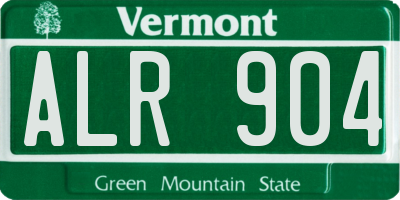 VT license plate ALR904
