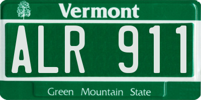 VT license plate ALR911