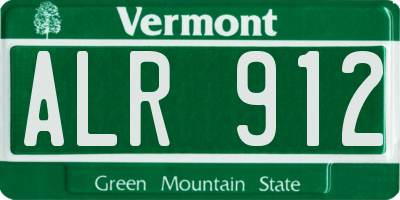 VT license plate ALR912