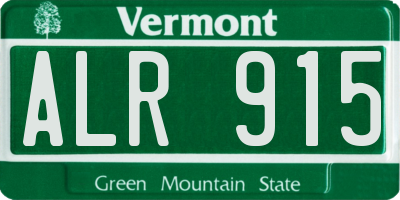 VT license plate ALR915
