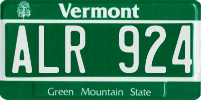 VT license plate ALR924