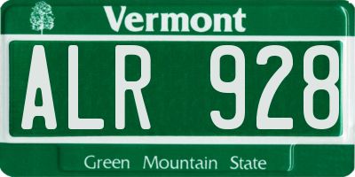 VT license plate ALR928