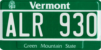 VT license plate ALR930