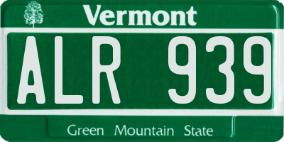 VT license plate ALR939